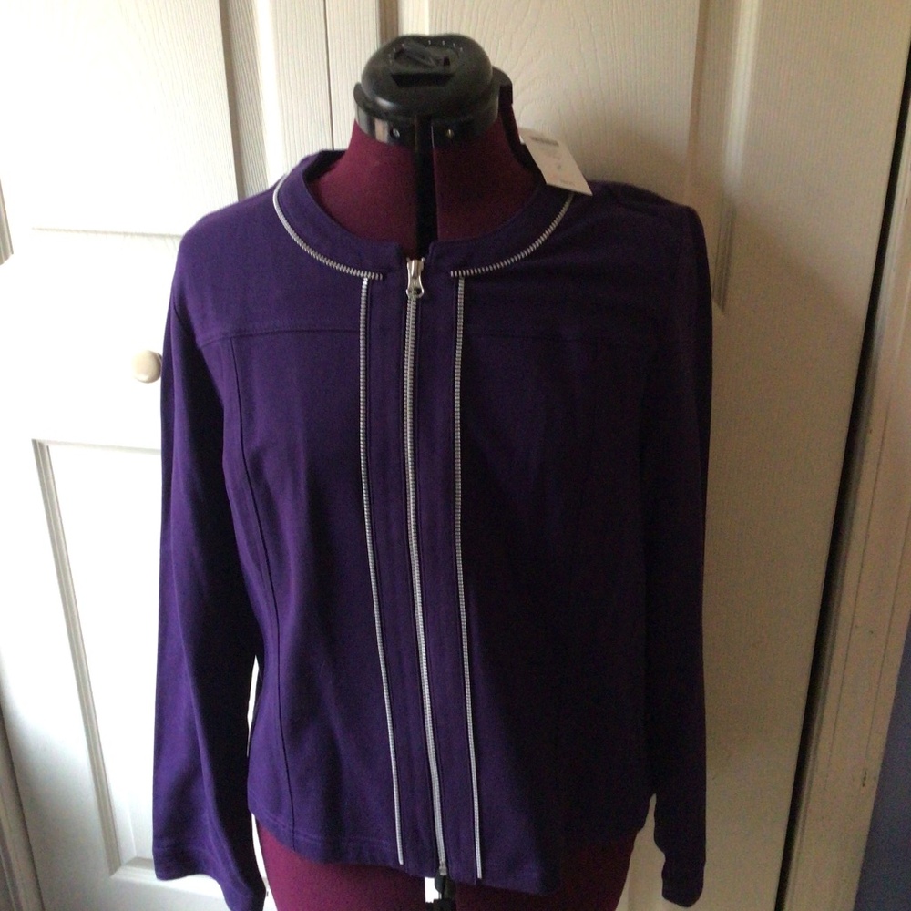 Chicos purple knit jacket